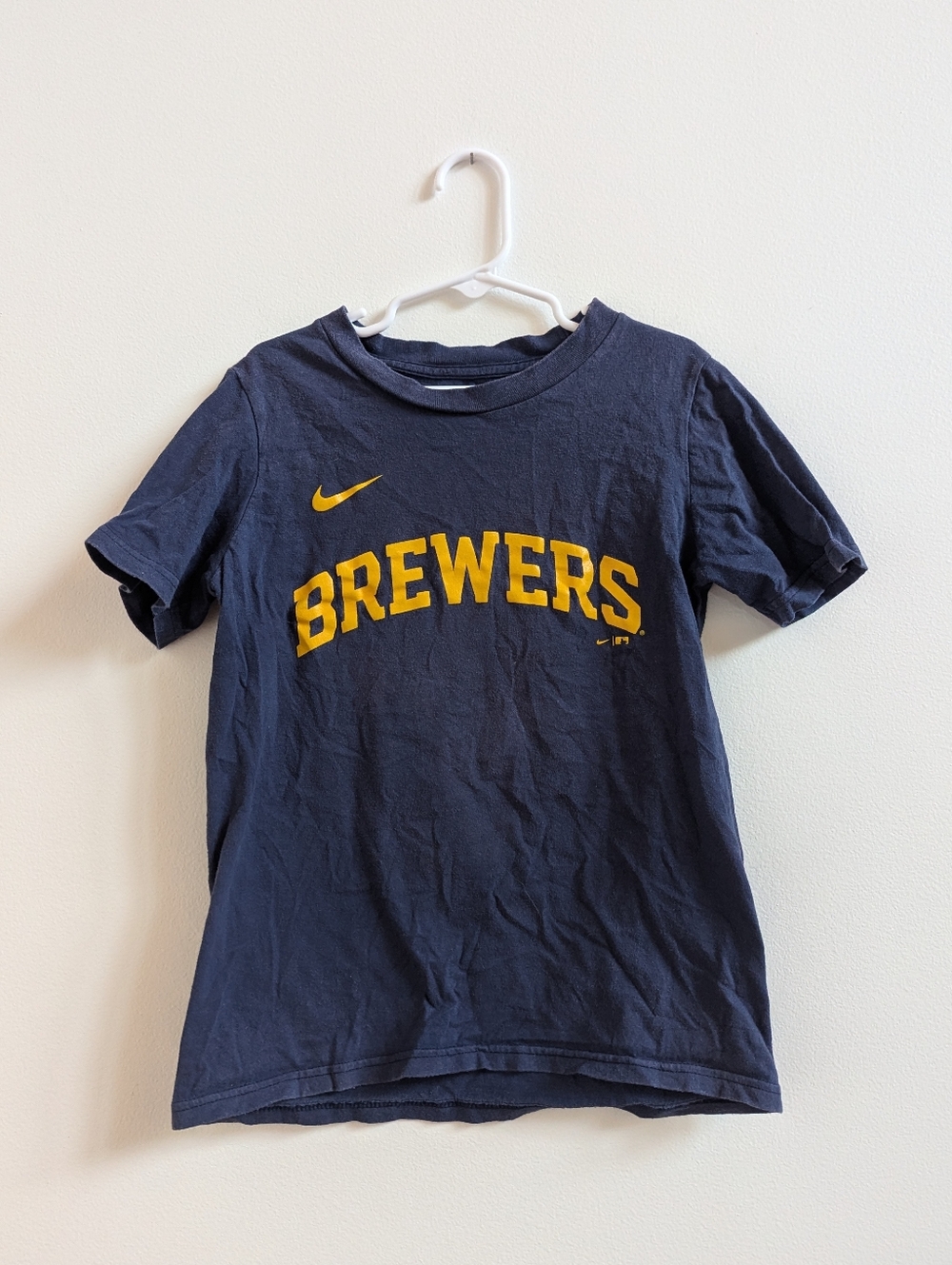 Nike Milwaukee Brewers Renfroe 8 Shirt Navy Short Sleeve